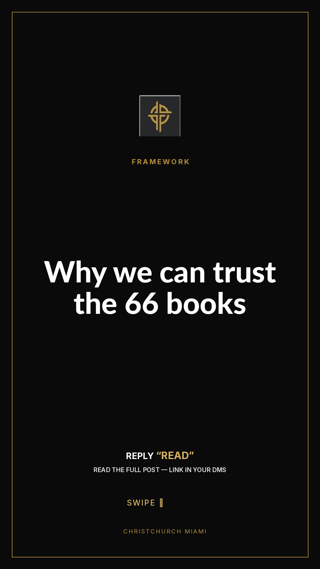 Framework (5-slide story sequence) — slide 1