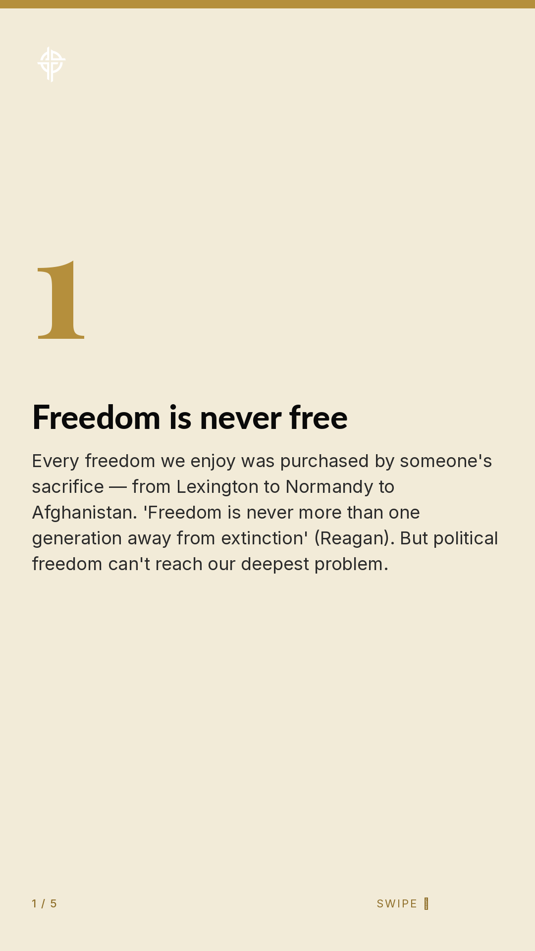Framework (5-slide story sequence) — slide 2