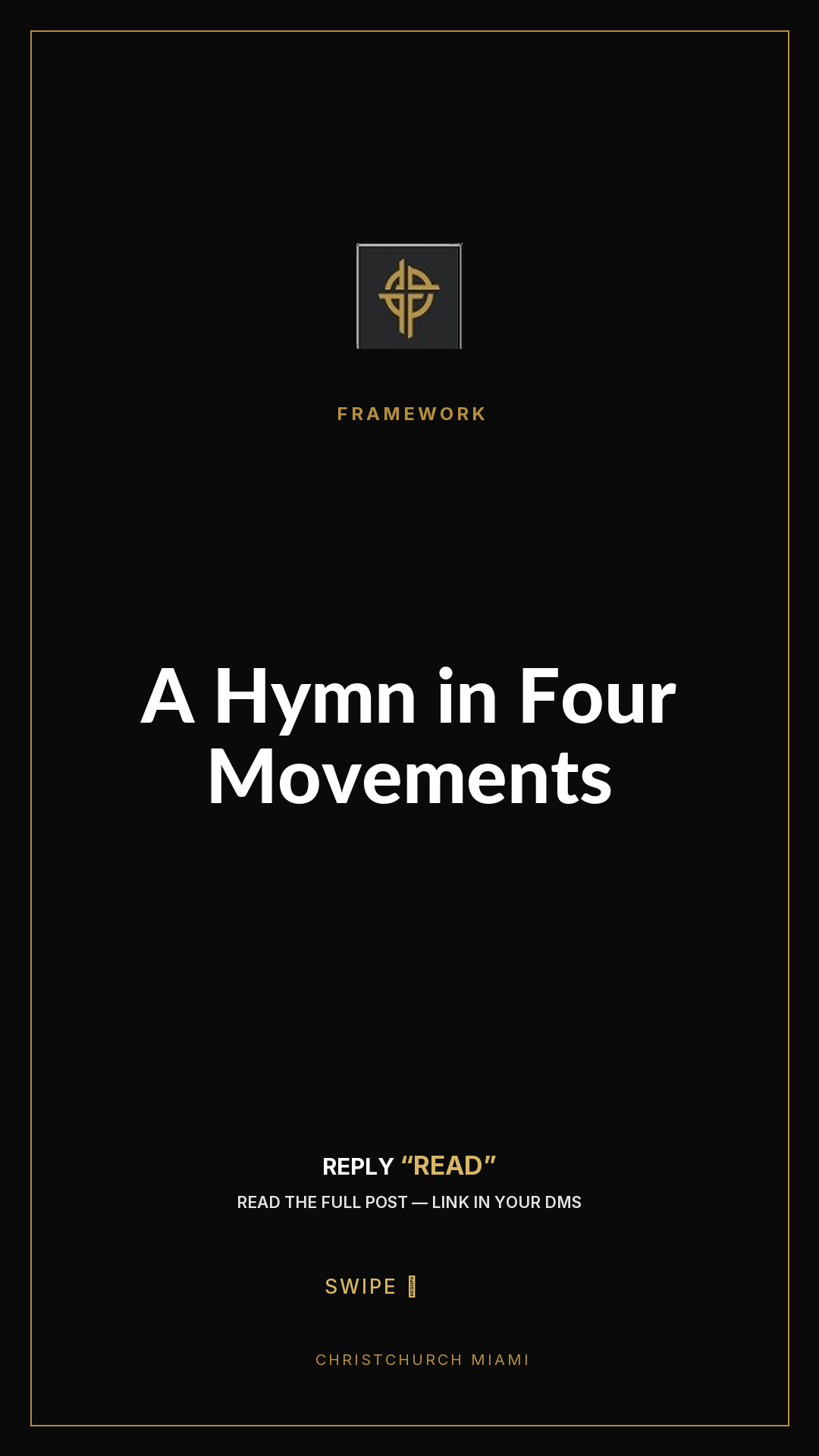 Framework (5-slide story sequence) — slide 1