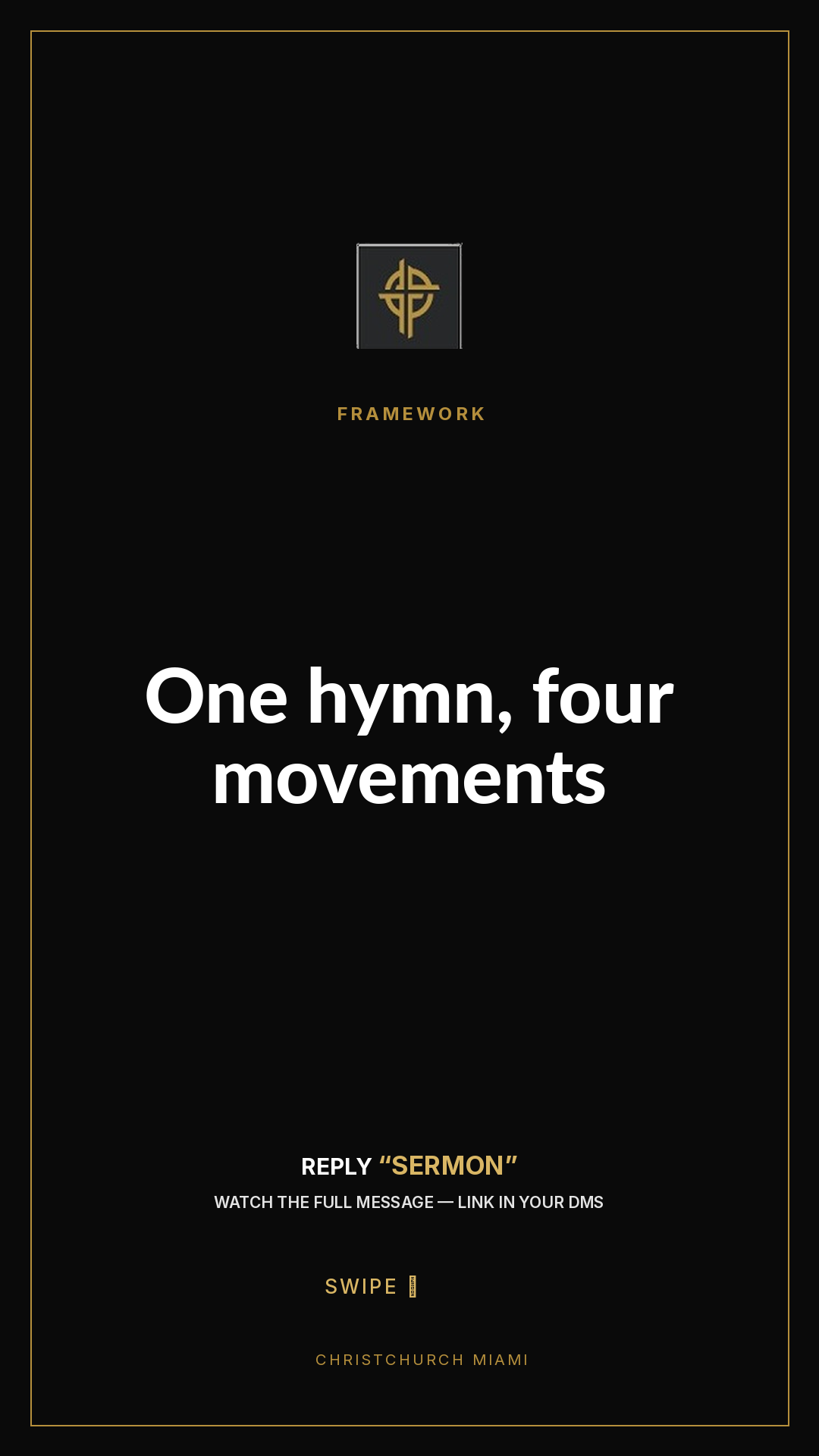 Framework (5-slide story sequence) — slide 1