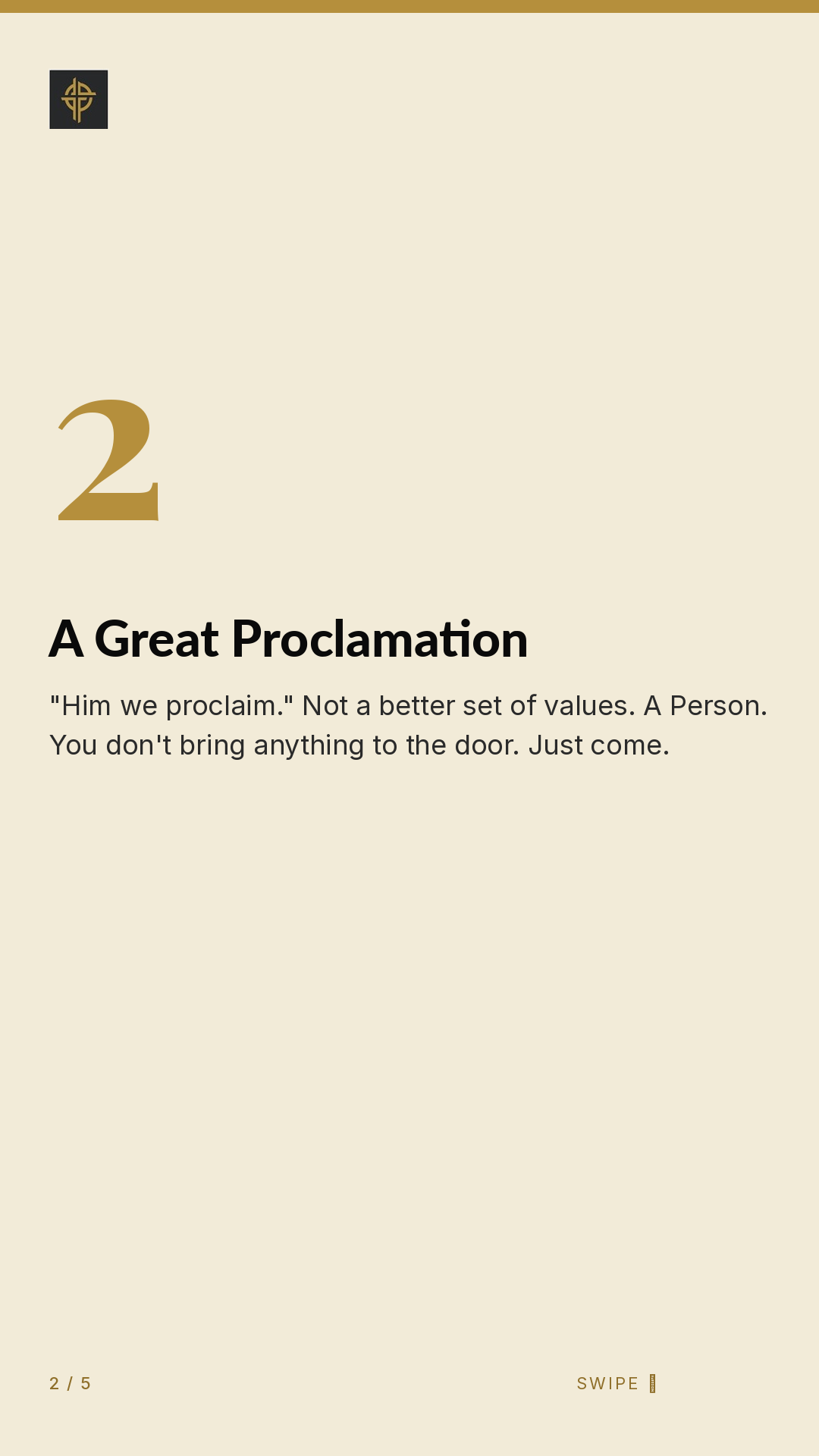 Framework (5-slide story sequence) — slide 3