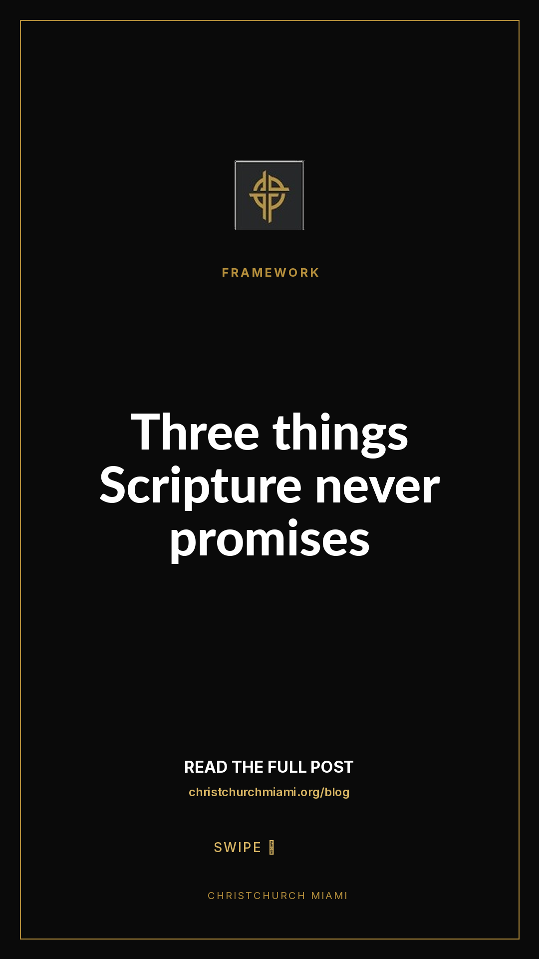 Framework (5-slide story sequence) — slide 1