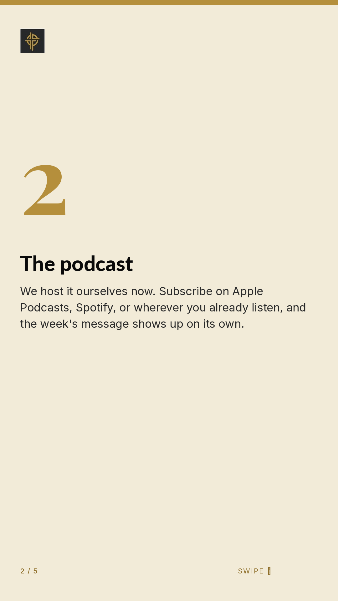 Framework (5-slide story sequence) — slide 3