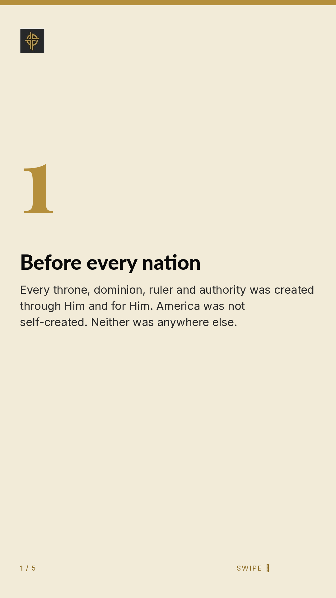 Framework (5-slide story sequence) — slide 2