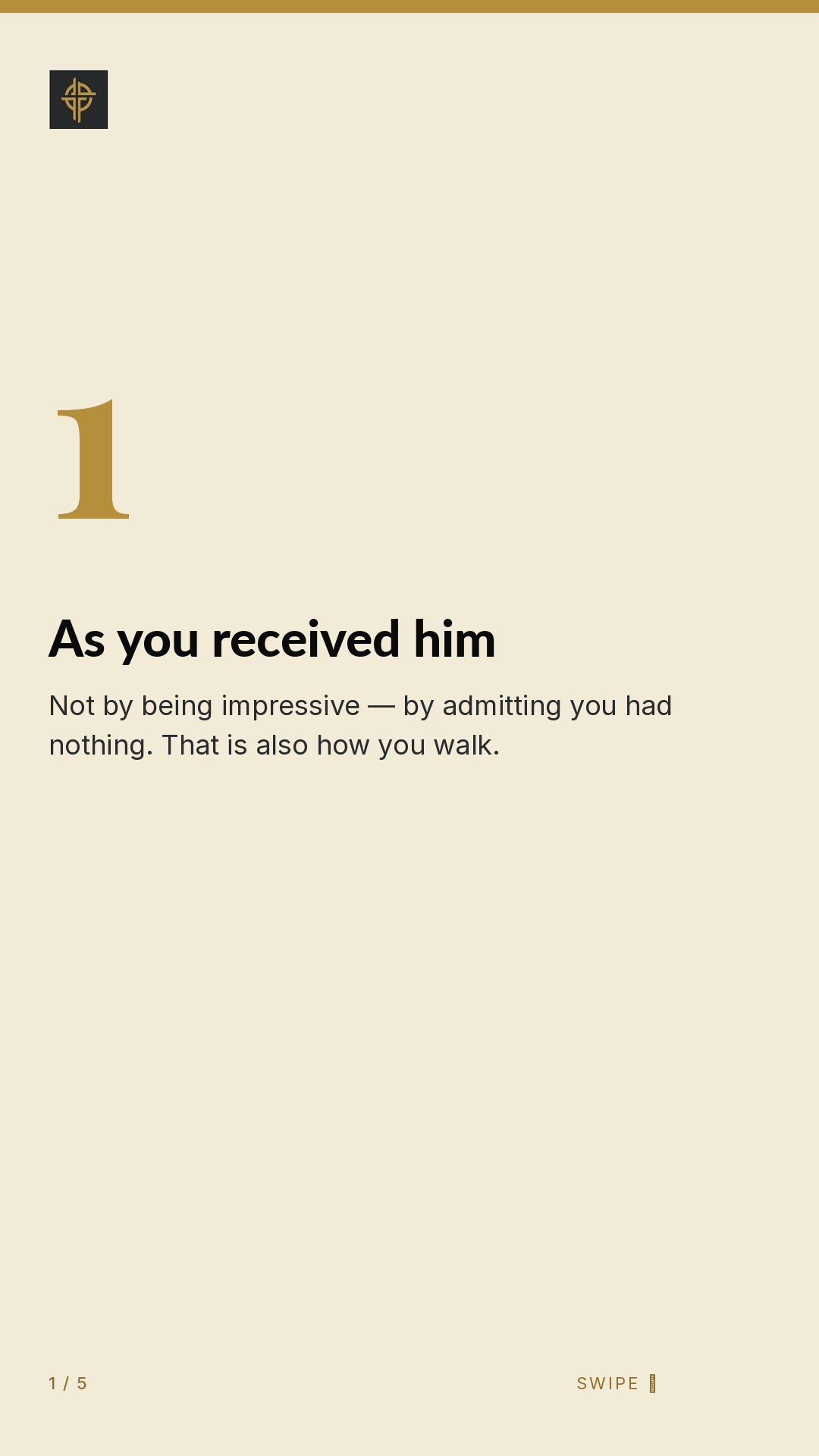 Framework (5-slide story sequence) — slide 2