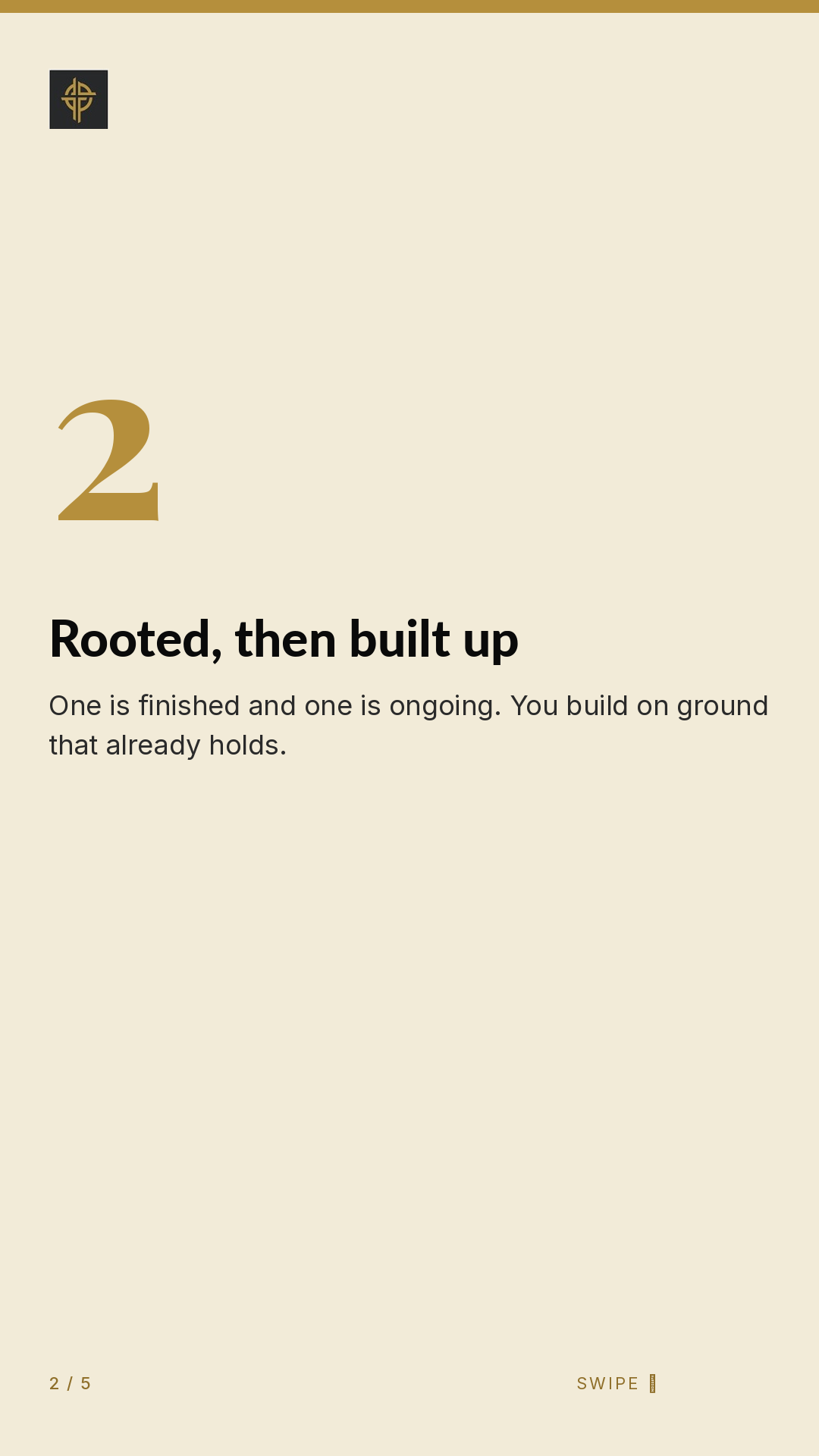Framework (5-slide story sequence) — slide 3