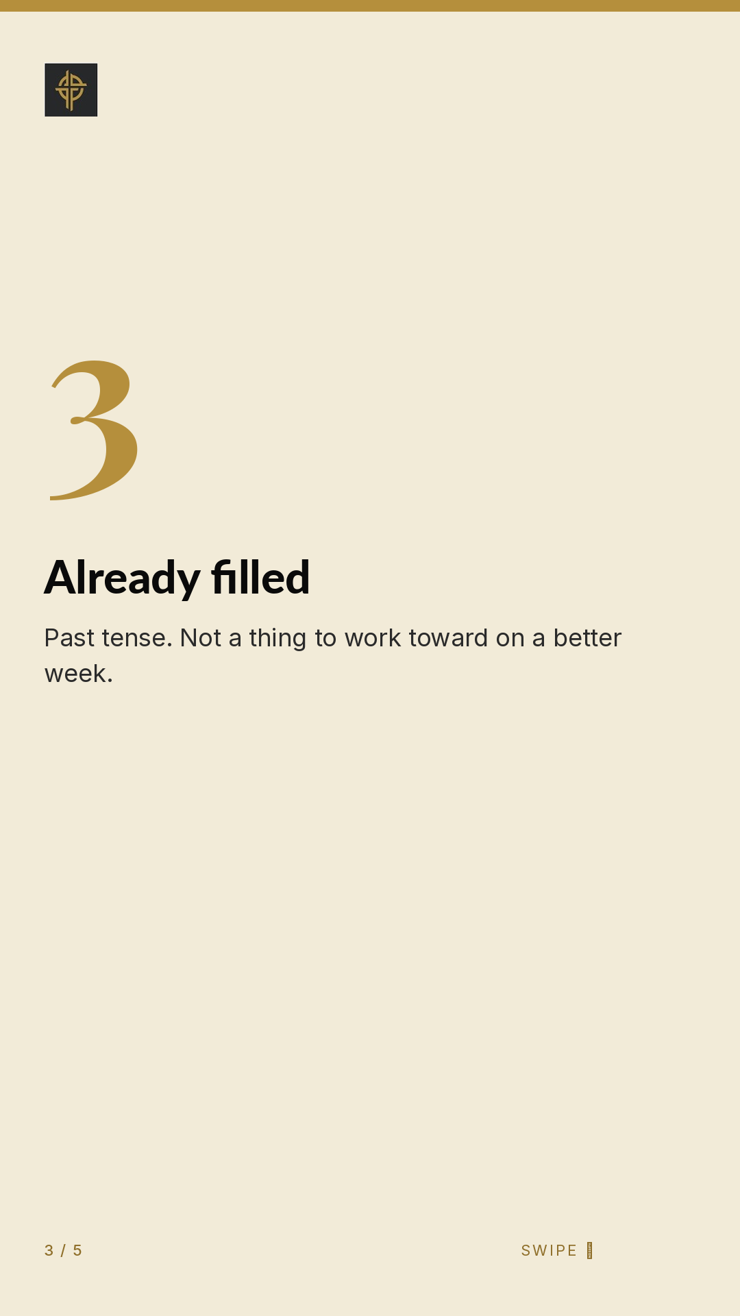 Framework (5-slide story sequence) — slide 4