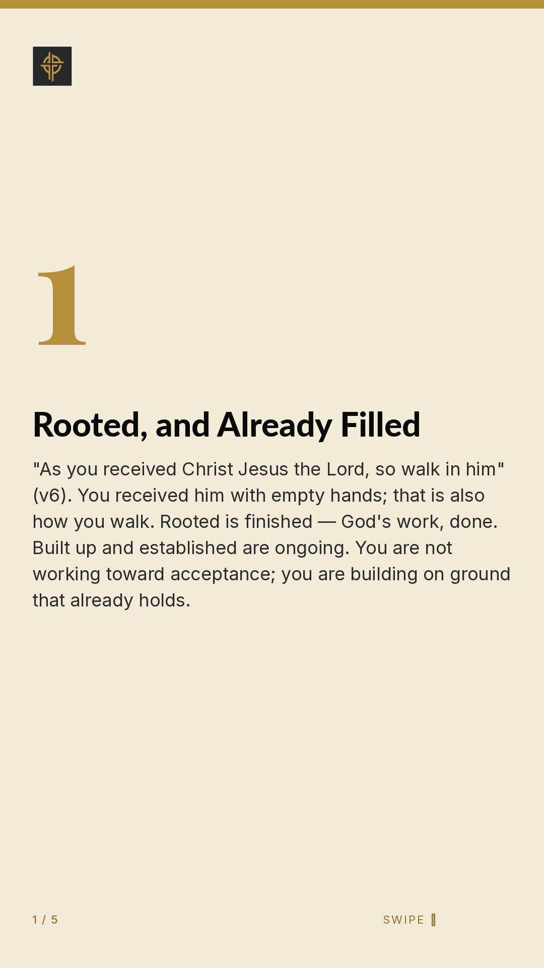 Framework (5-slide story sequence) — slide 2