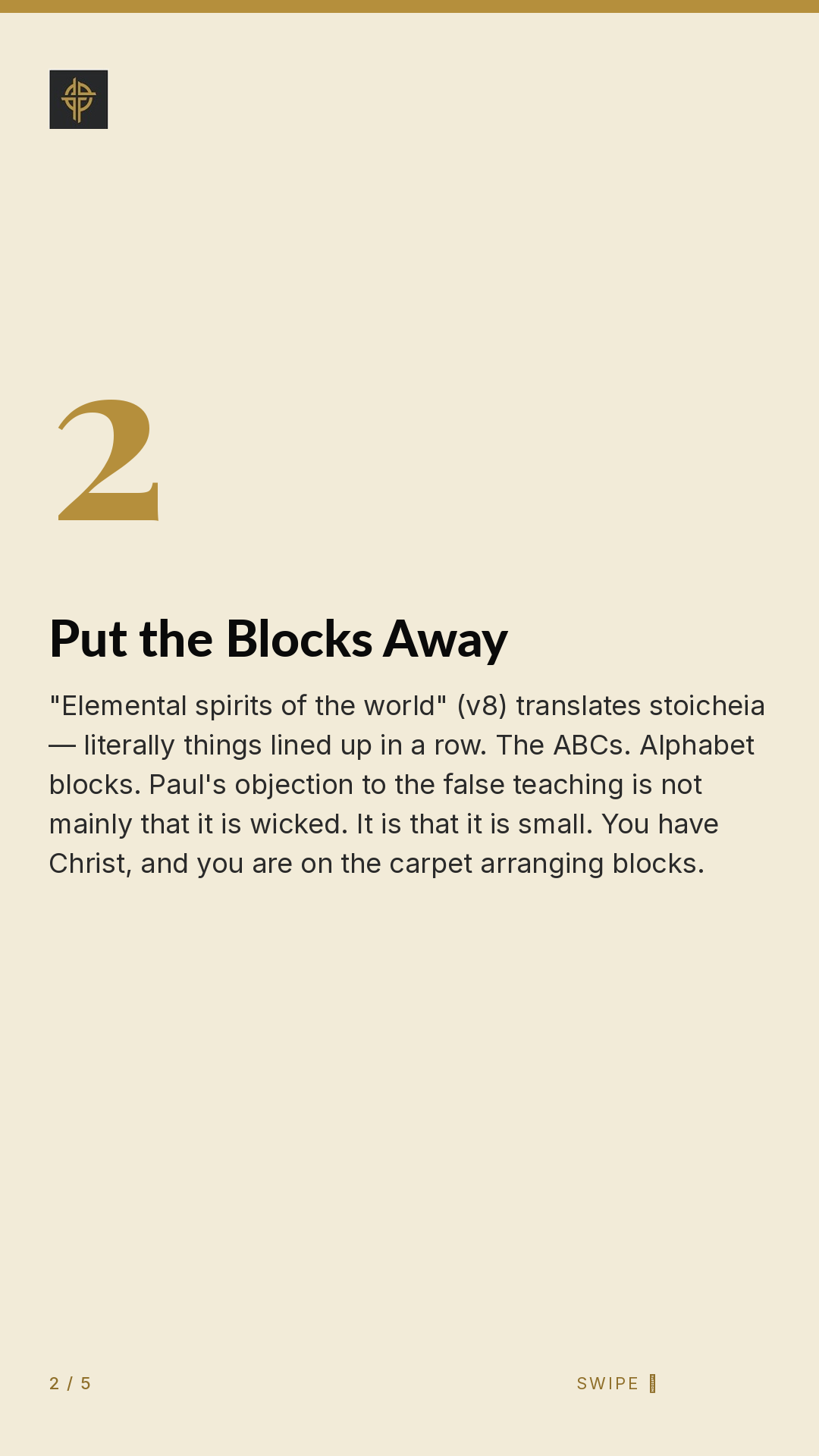 Framework (5-slide story sequence) — slide 3
