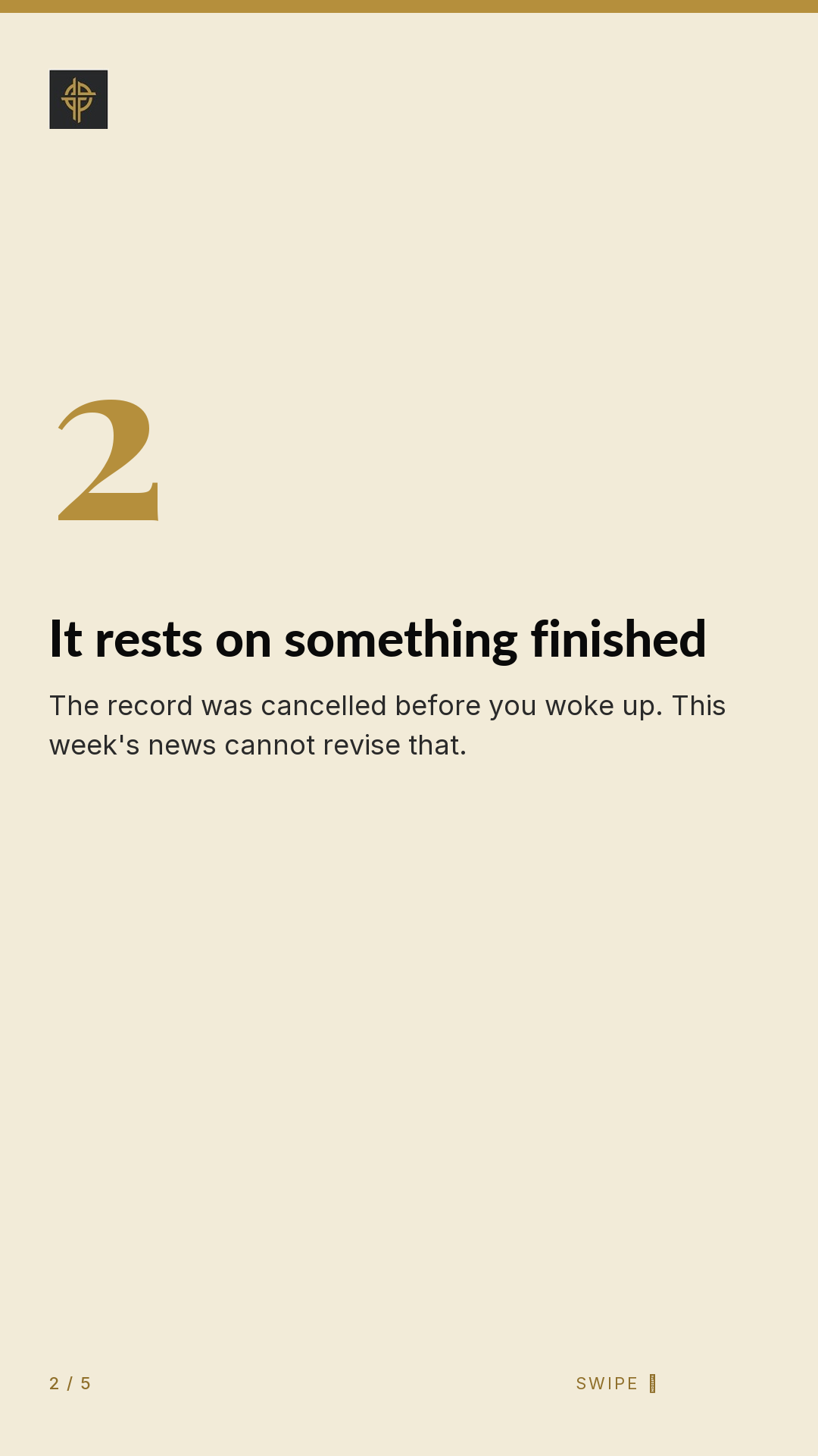 Framework (5-slide story sequence) — slide 3