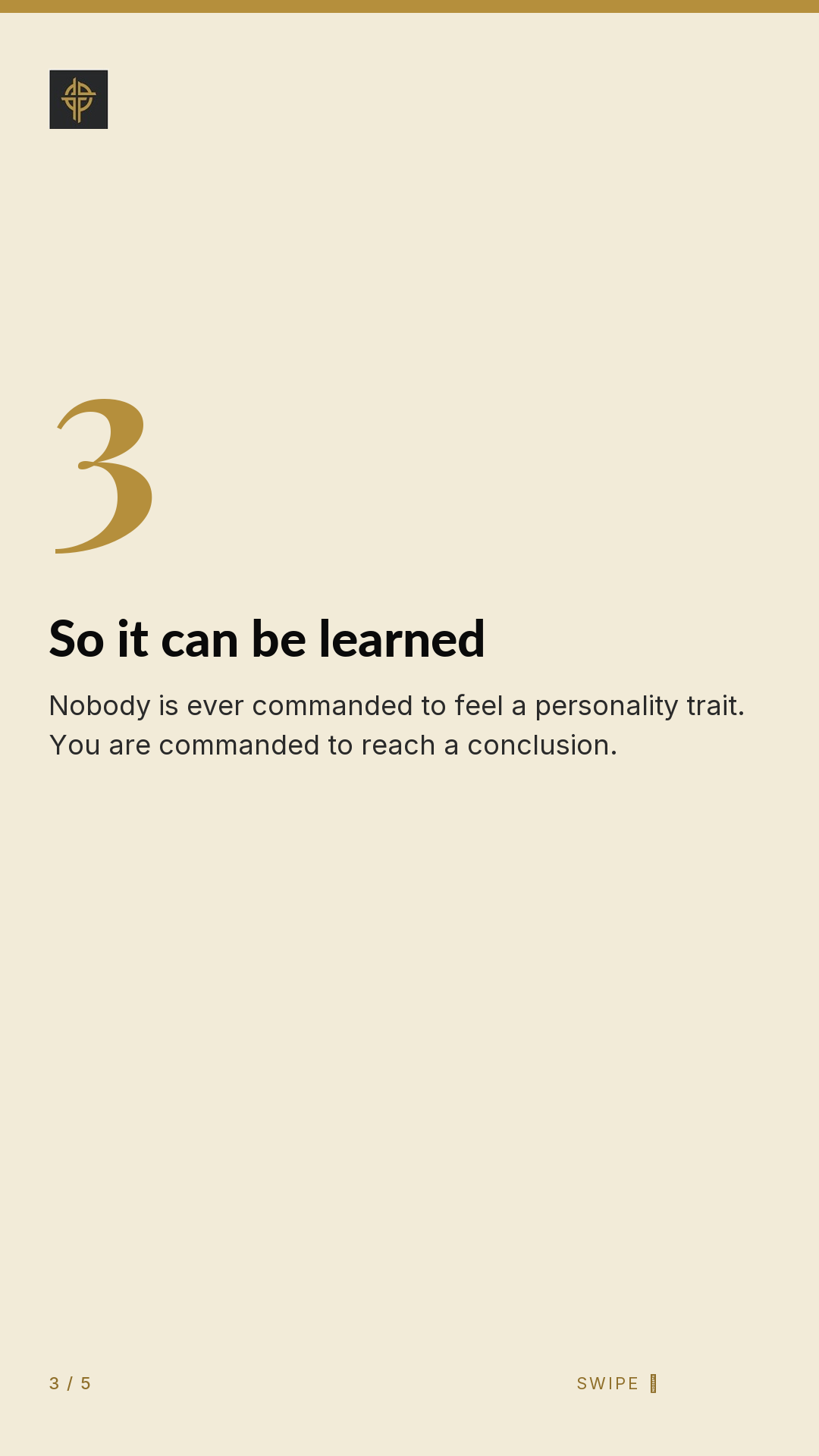 Framework (5-slide story sequence) — slide 4