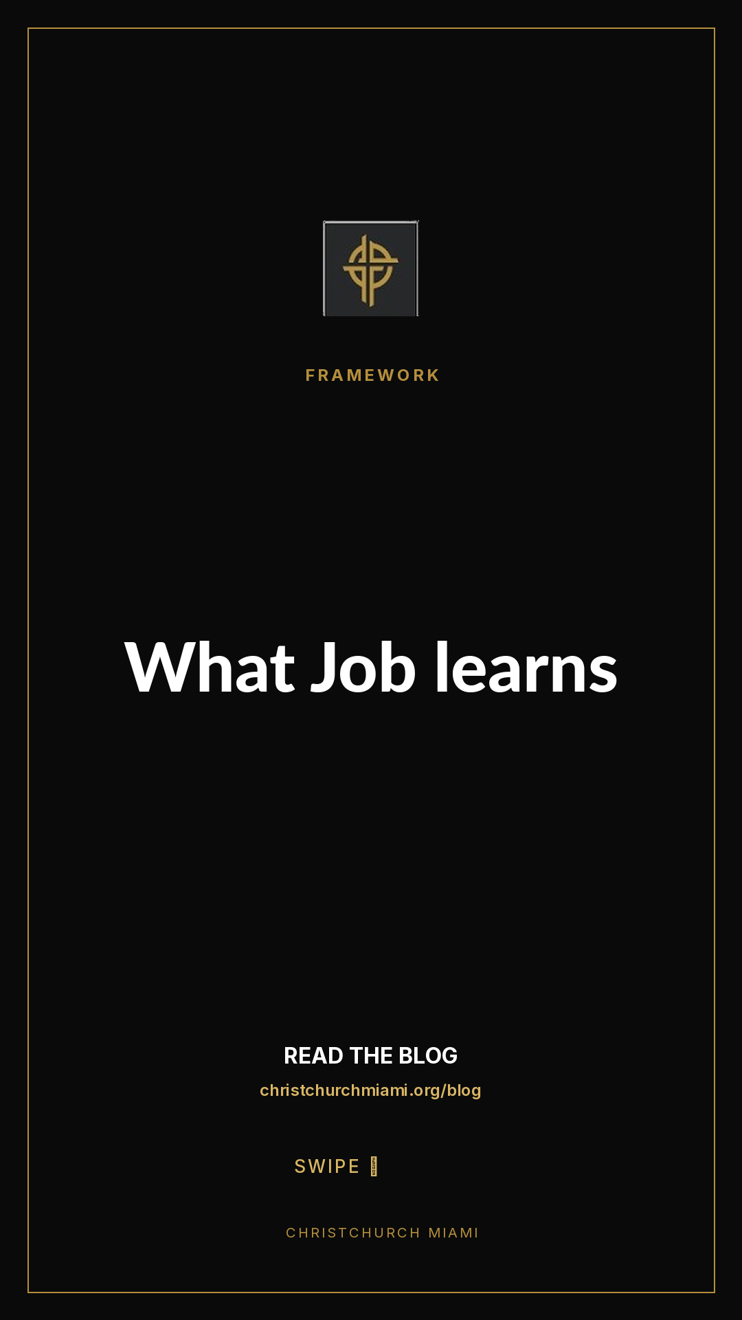 Framework (5-slide story sequence) — slide 1