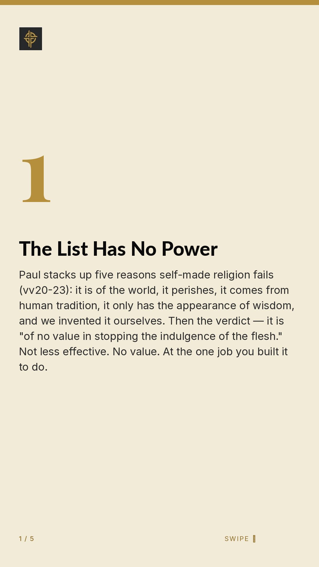 Framework (5-slide story sequence) — slide 2