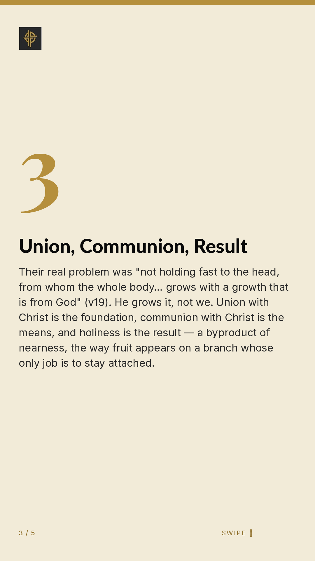 Framework (5-slide story sequence) — slide 4