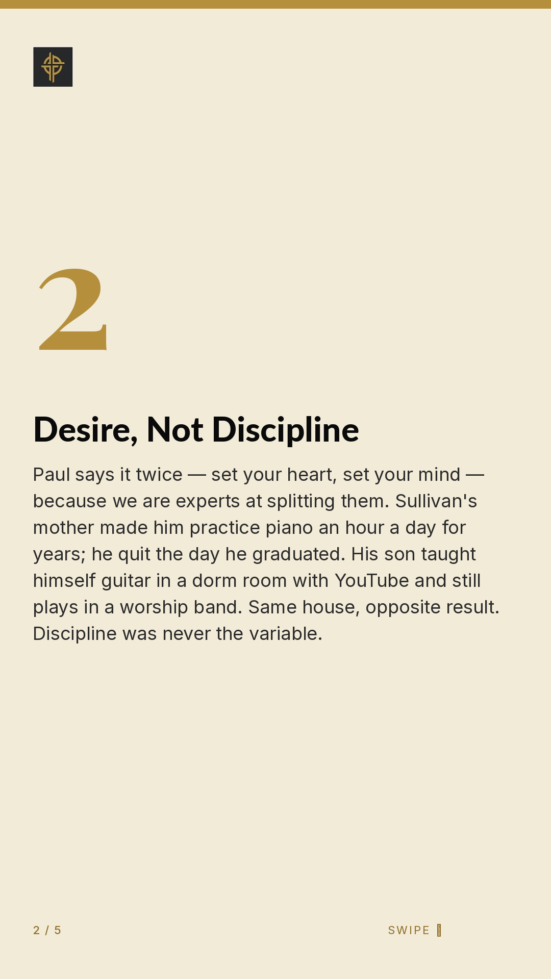 Framework (5-slide story sequence) — slide 3