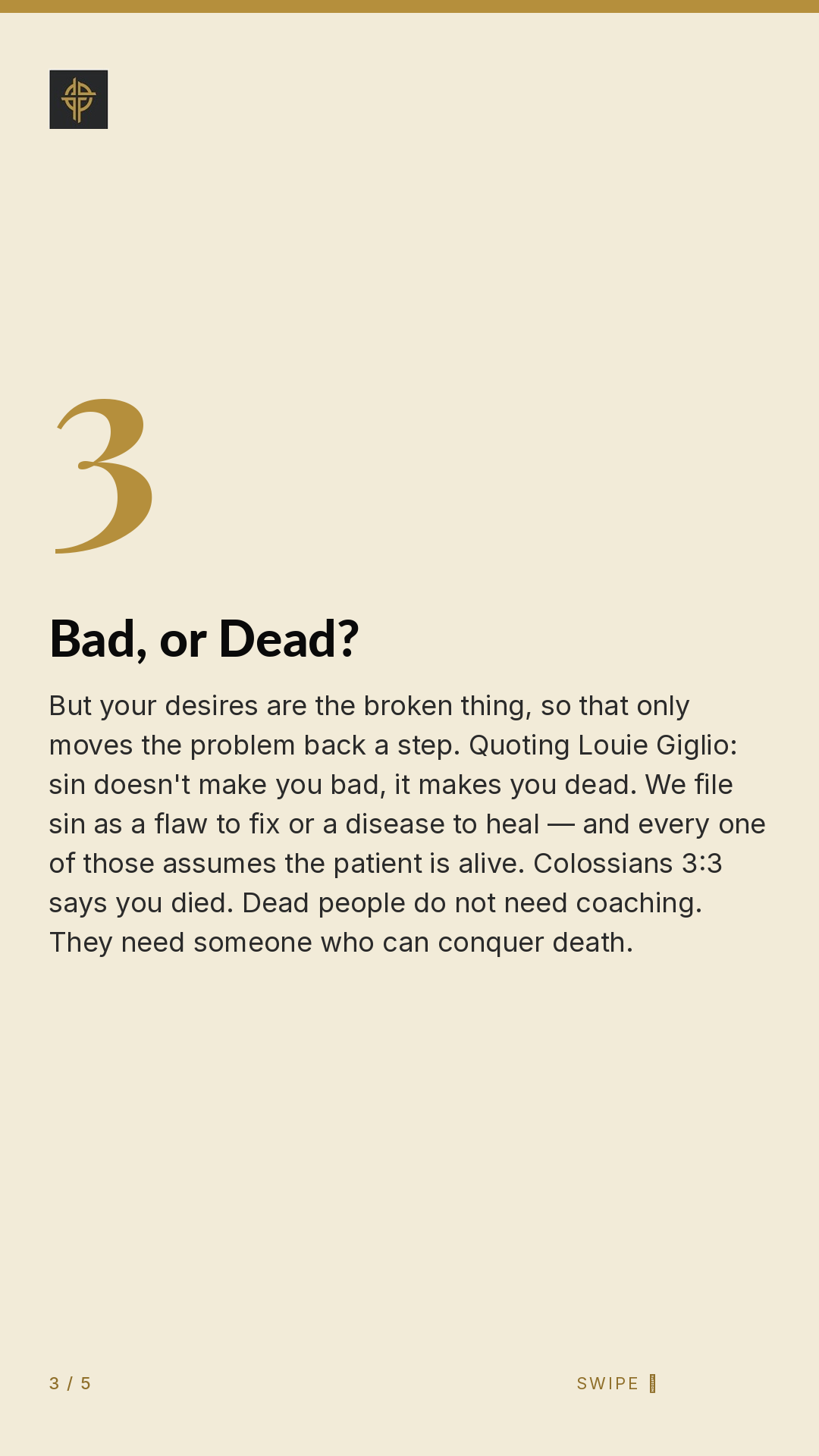 Framework (5-slide story sequence) — slide 4