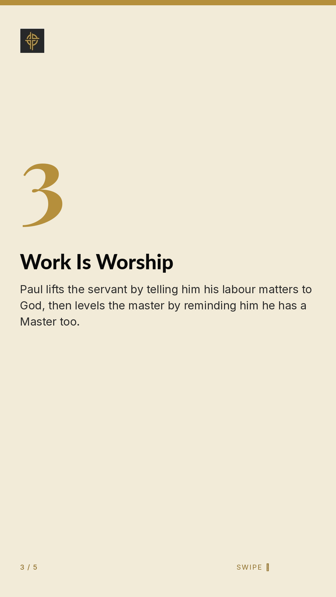 Framework (5-slide story sequence) — slide 4