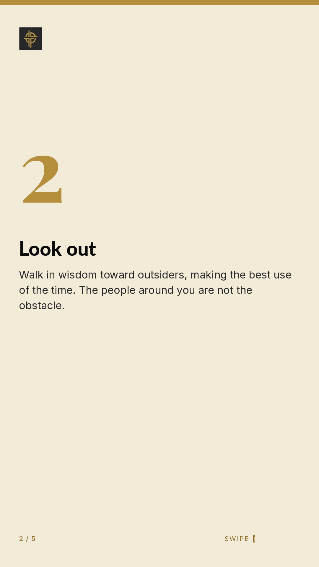 Framework (5-slide story sequence) — slide 3