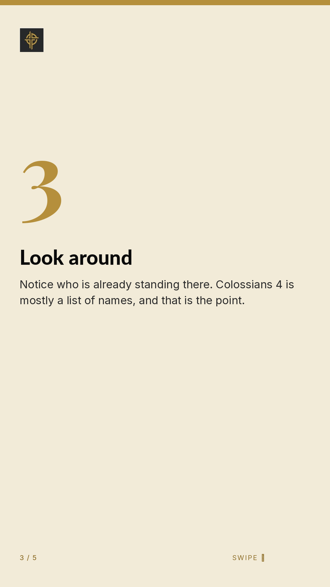 Framework (5-slide story sequence) — slide 4