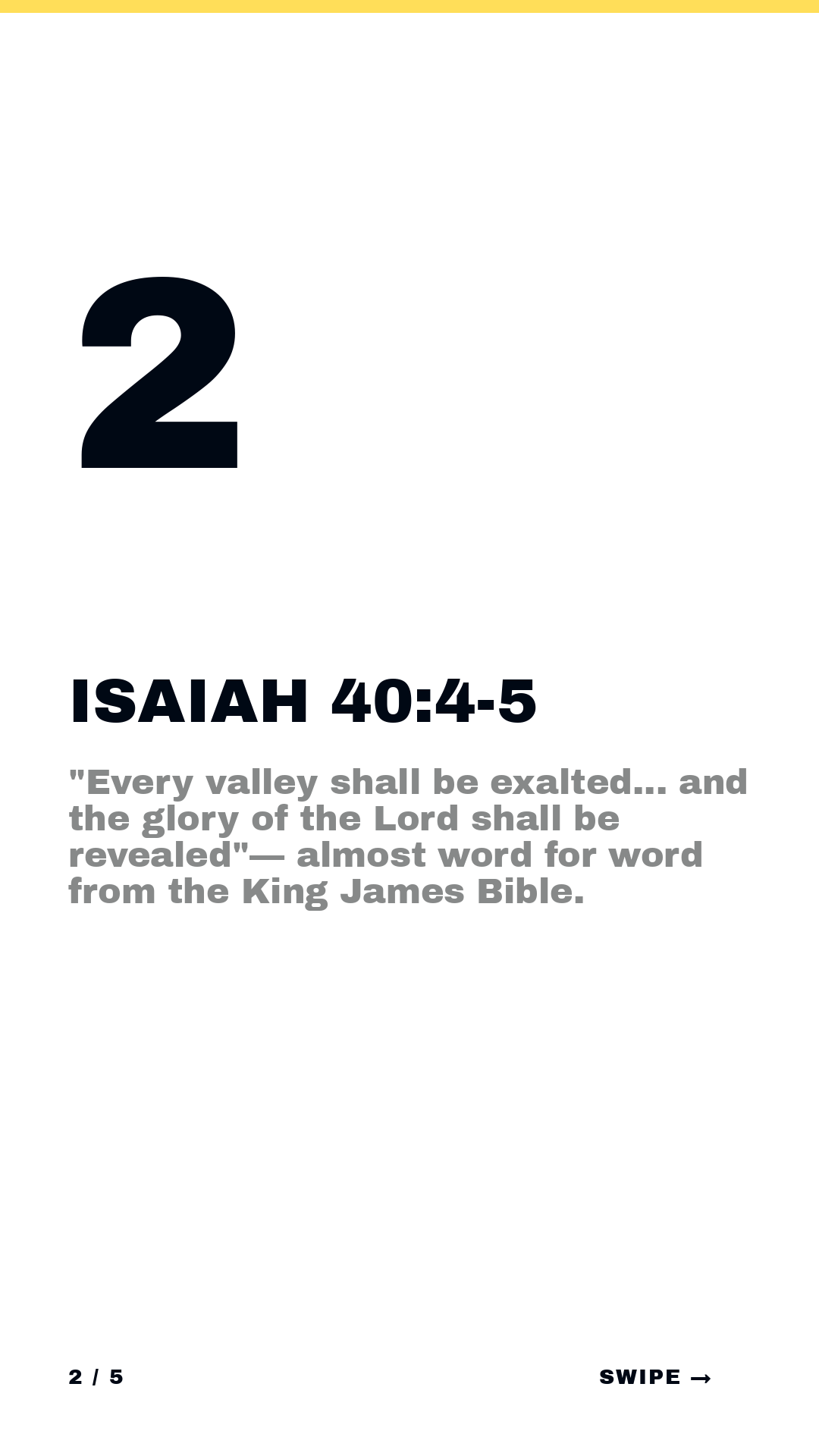 Isaiah · Framework (5-slide story sequence) — slide 3