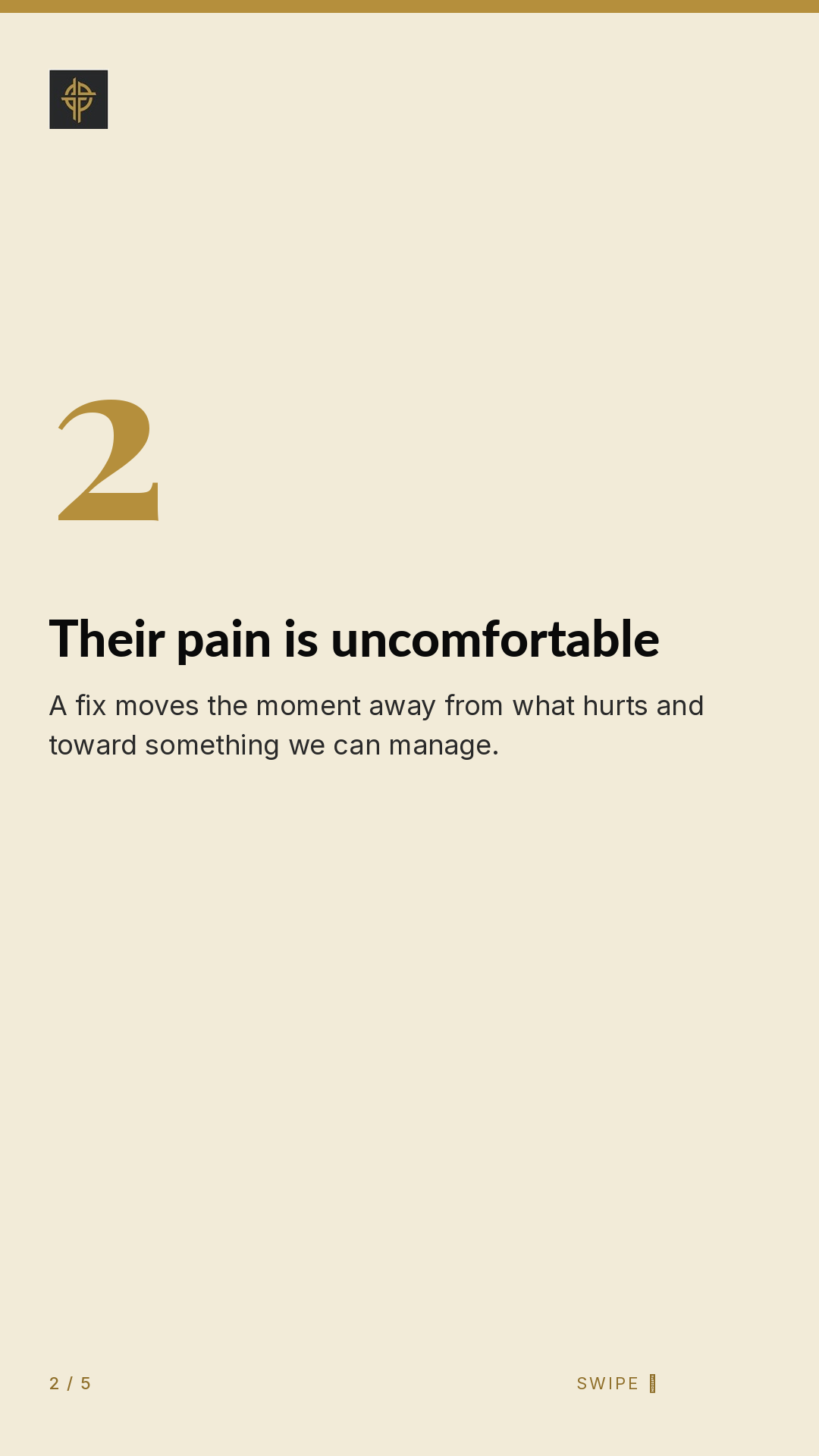 Framework (5-slide story sequence) — slide 3