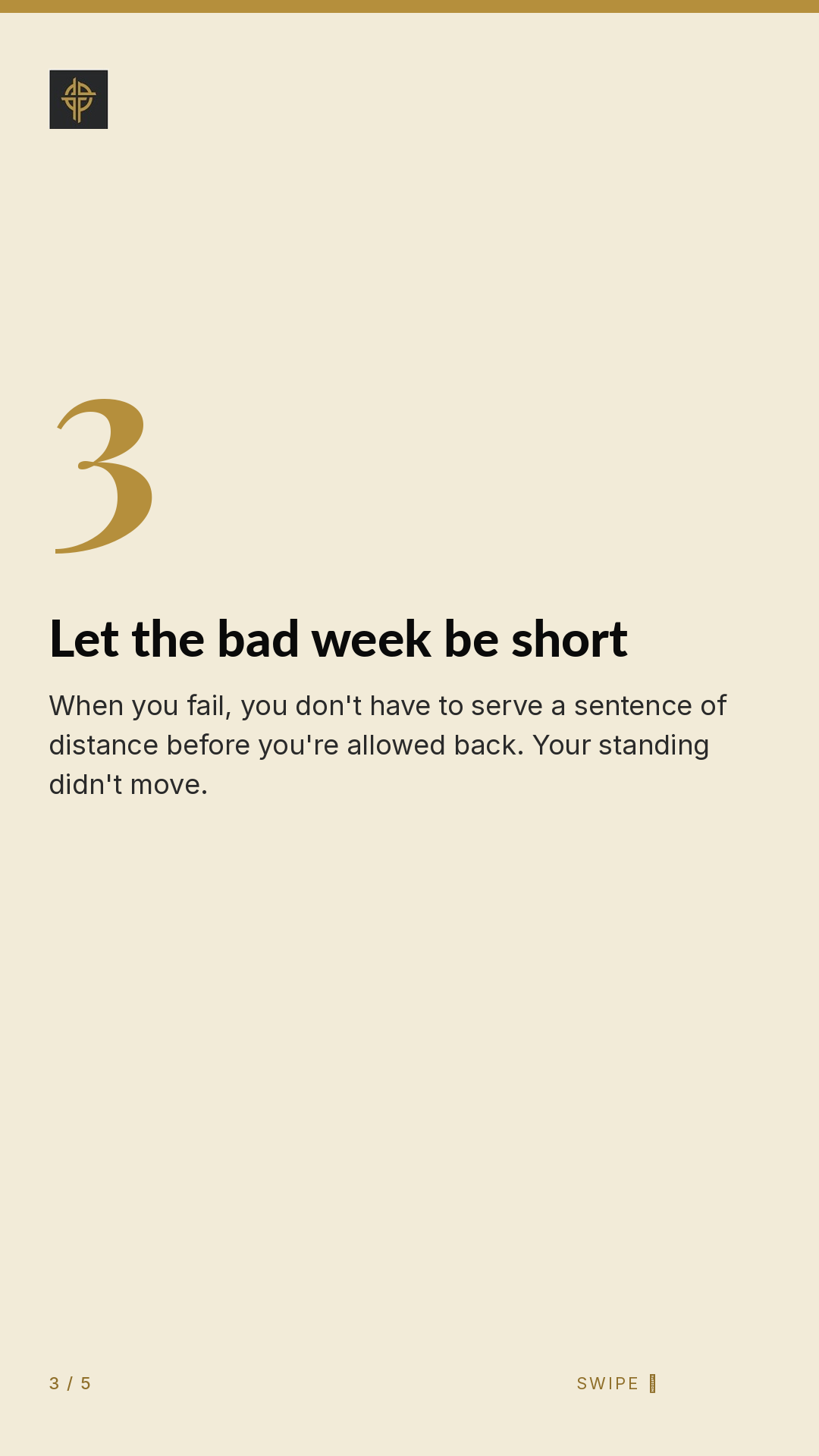 Framework (5-slide story sequence) — slide 4